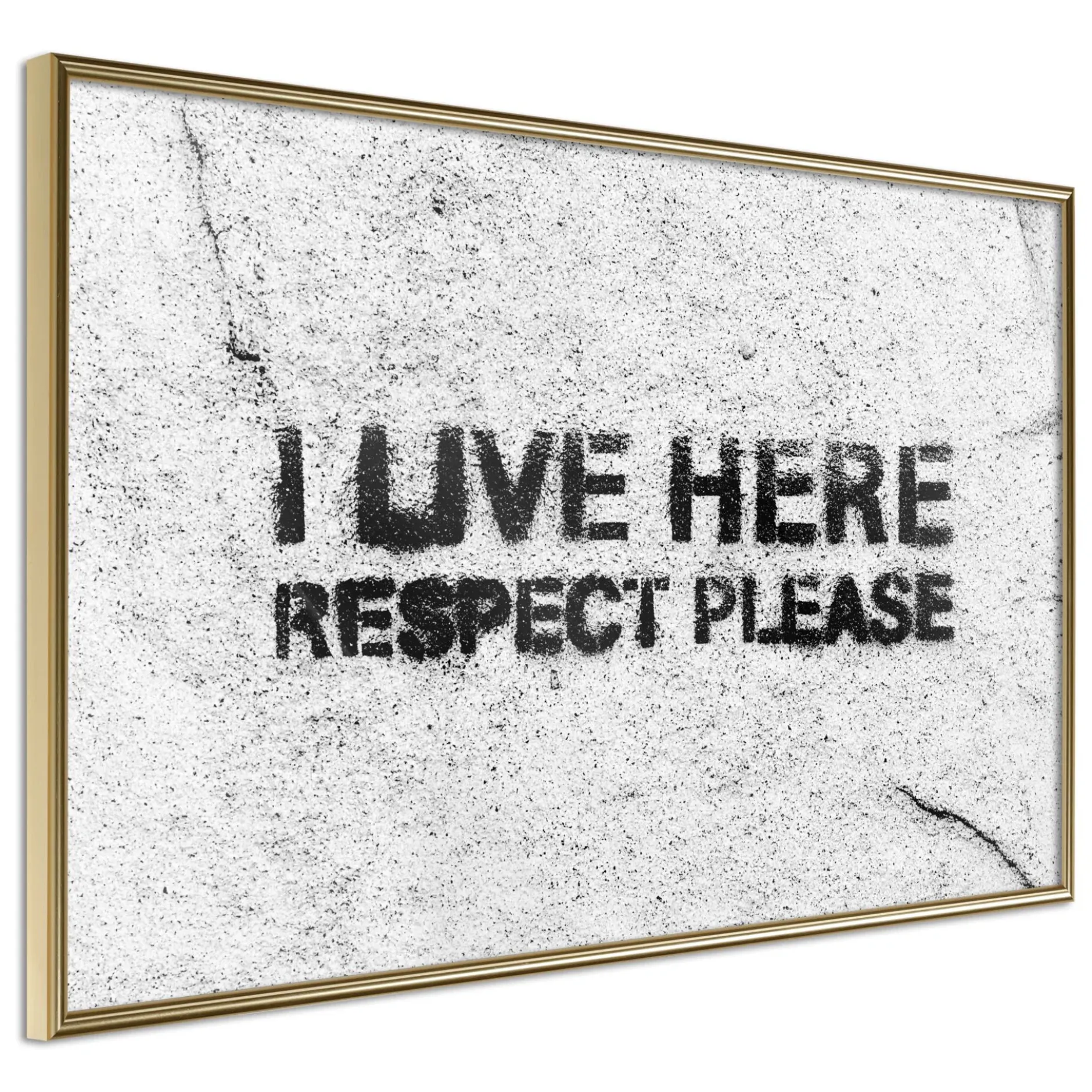 Poster 'I Live Here, Respect Please'