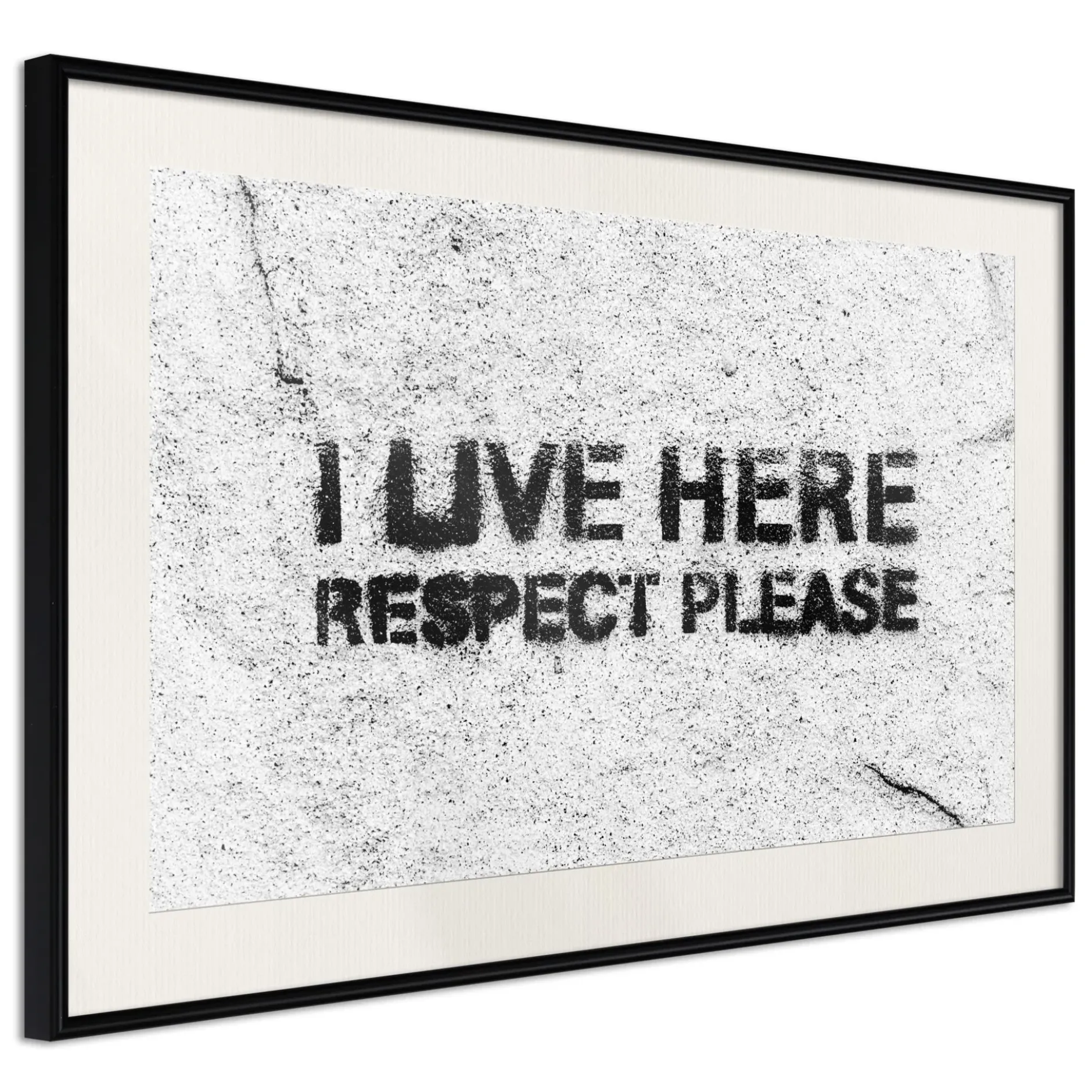 Poster 'I Live Here, Respect Please'