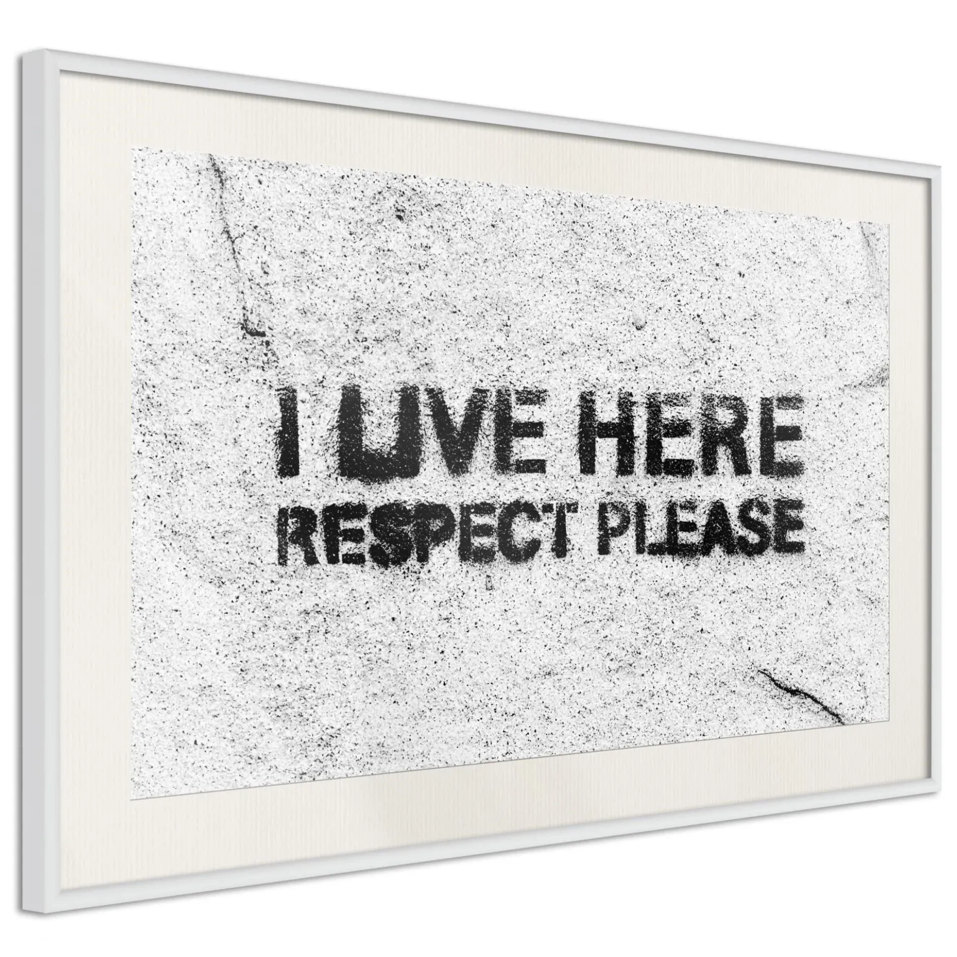 Poster 'I Live Here, Respect Please'