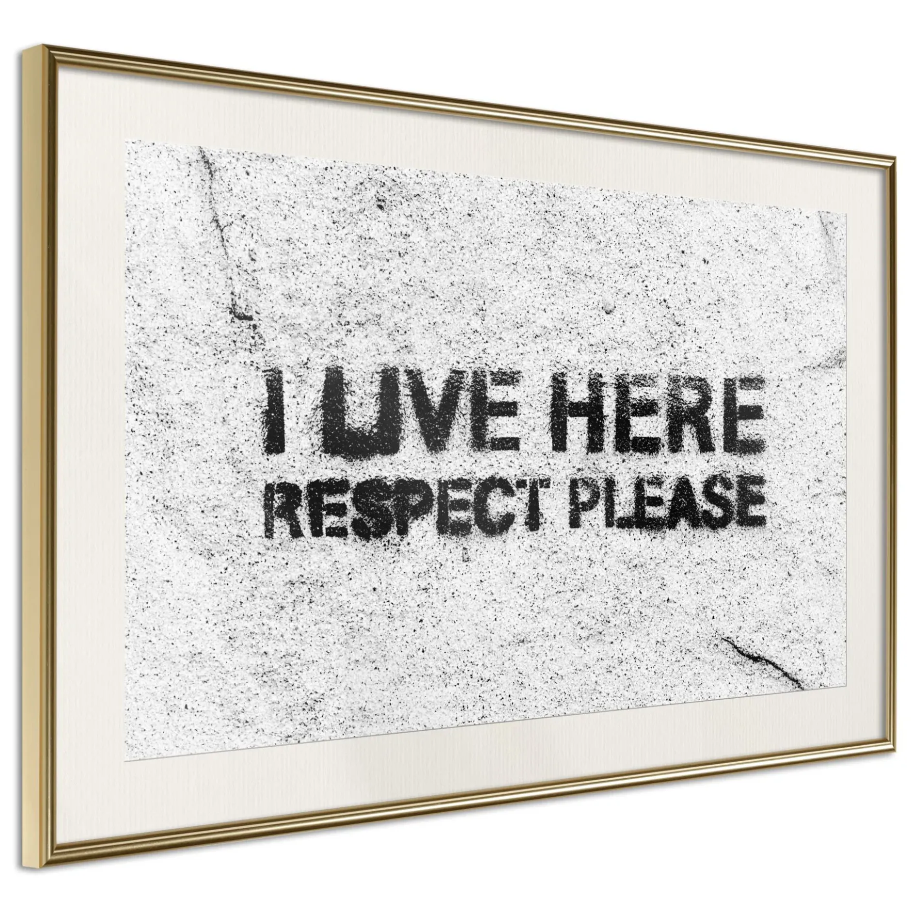 Poster 'I Live Here, Respect Please'