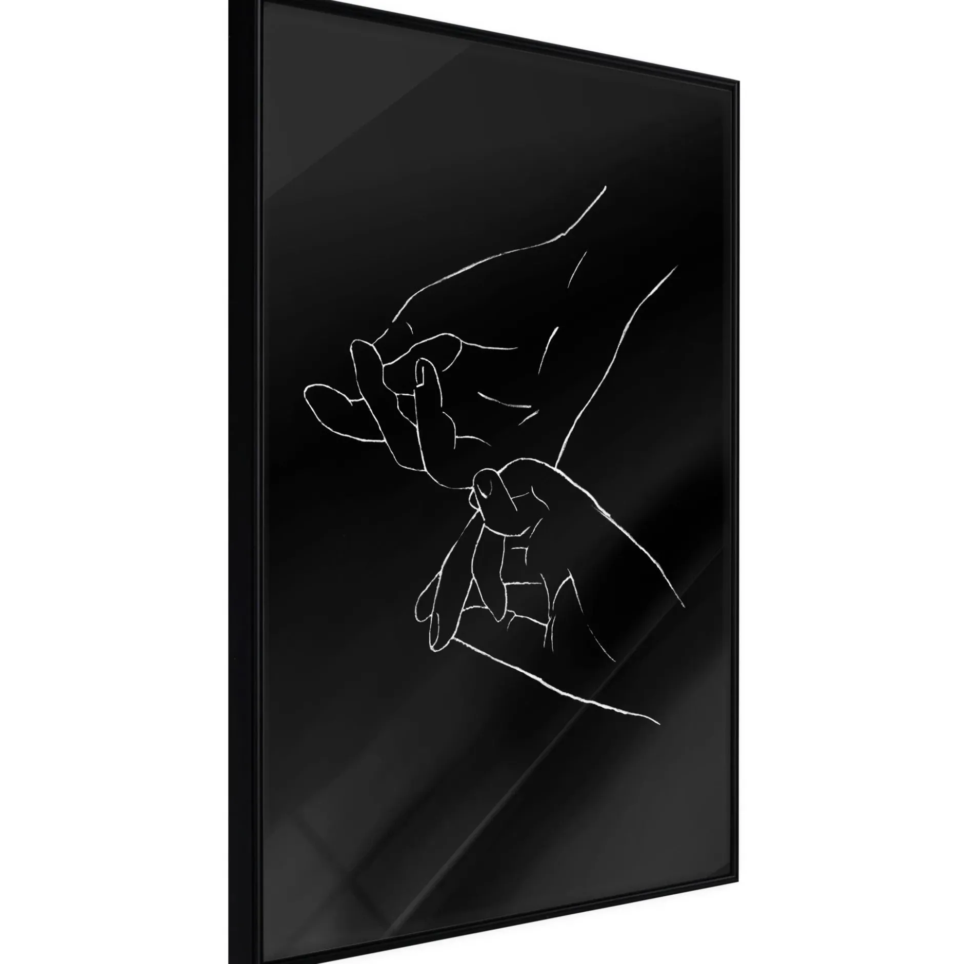 Poster 'Joined Hands (Black)'