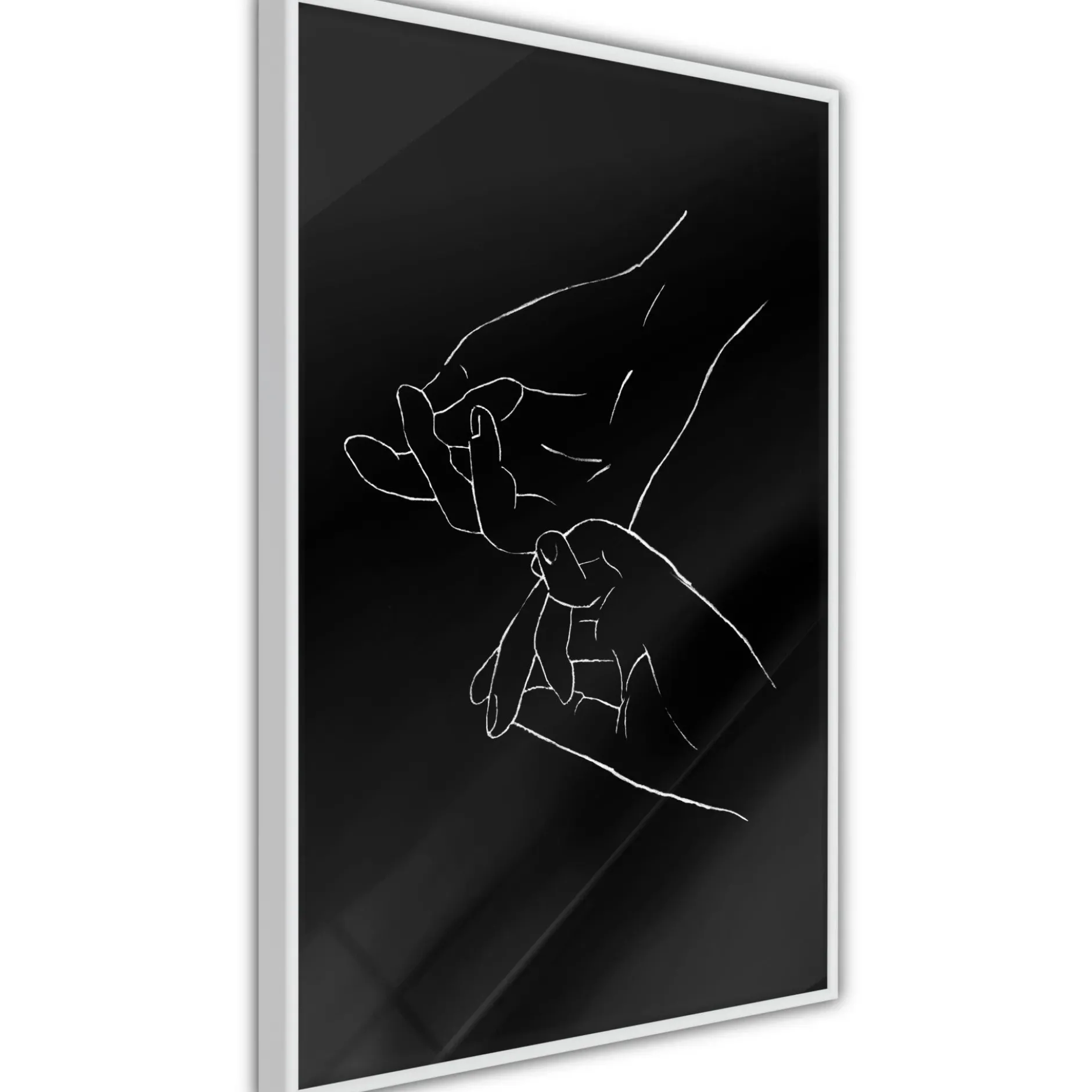 Poster 'Joined Hands (Black)'