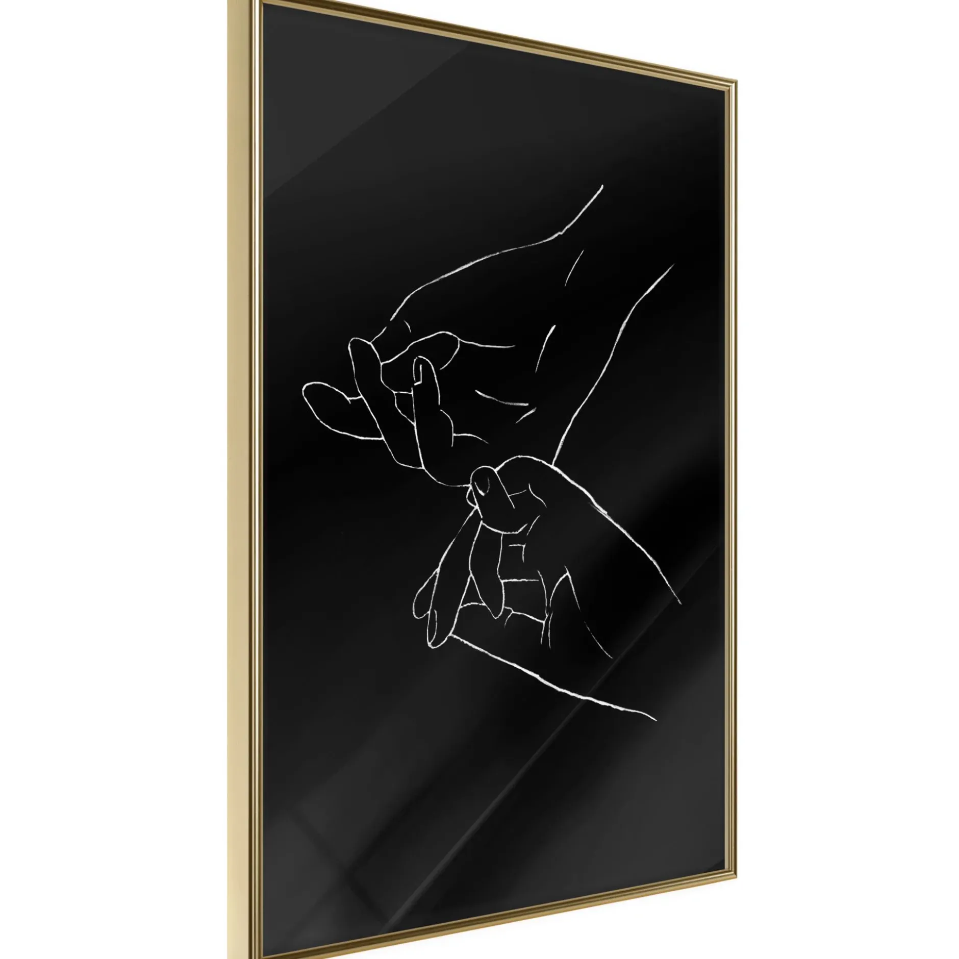 Poster 'Joined Hands (Black)'
