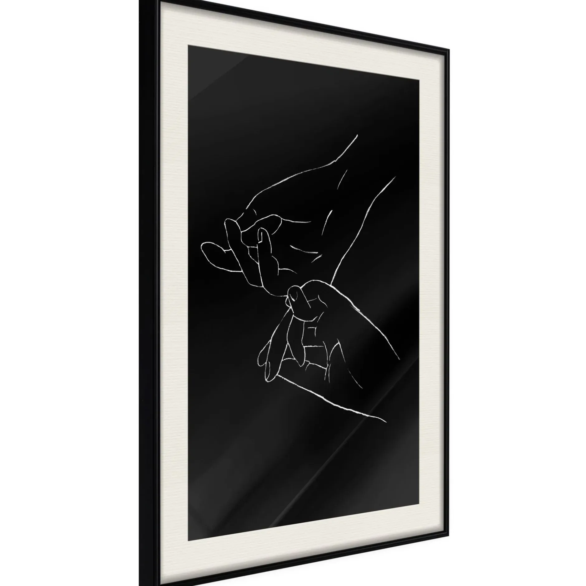 Poster 'Joined Hands (Black)'