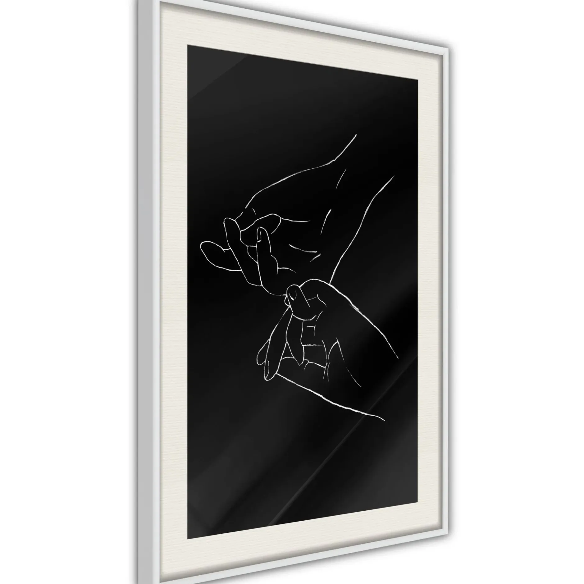 Poster 'Joined Hands (Black)'