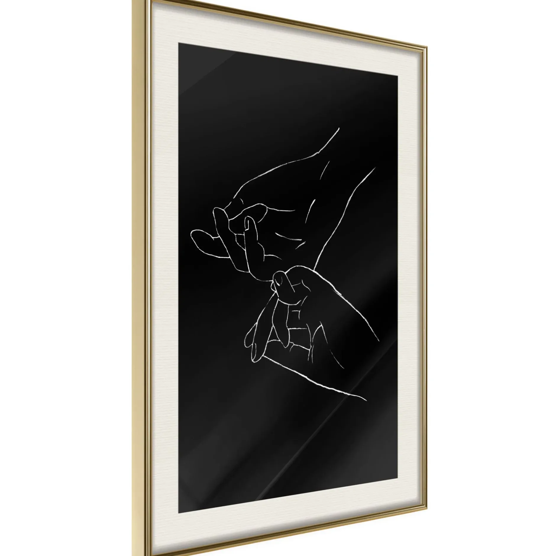 Poster 'Joined Hands (Black)'