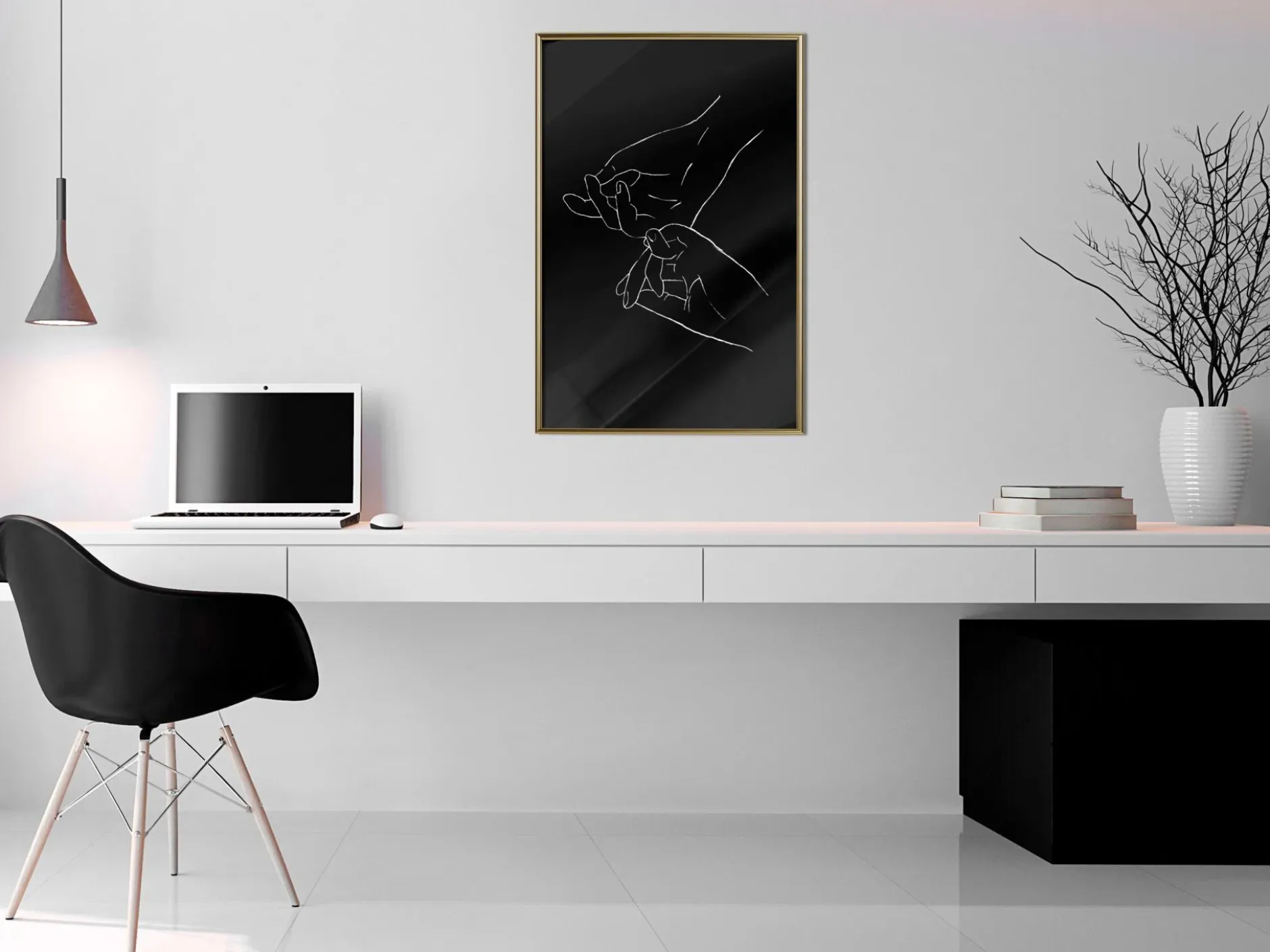 Poster 'Joined Hands (Black)'