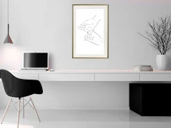 Poster 'Joined Hands (White)'