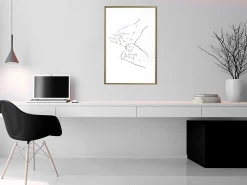 Poster 'Joined Hands (White)'