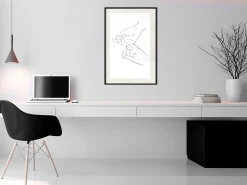 Poster 'Joined Hands (White)'