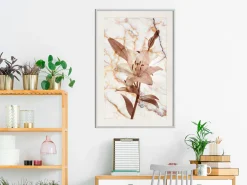 Poster 'Lily on Marble Background'
