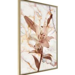 Poster 'Lily on Marble Background'