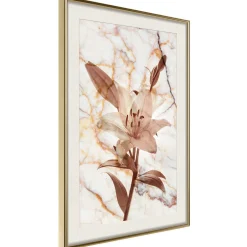 Poster 'Lily on Marble Background'