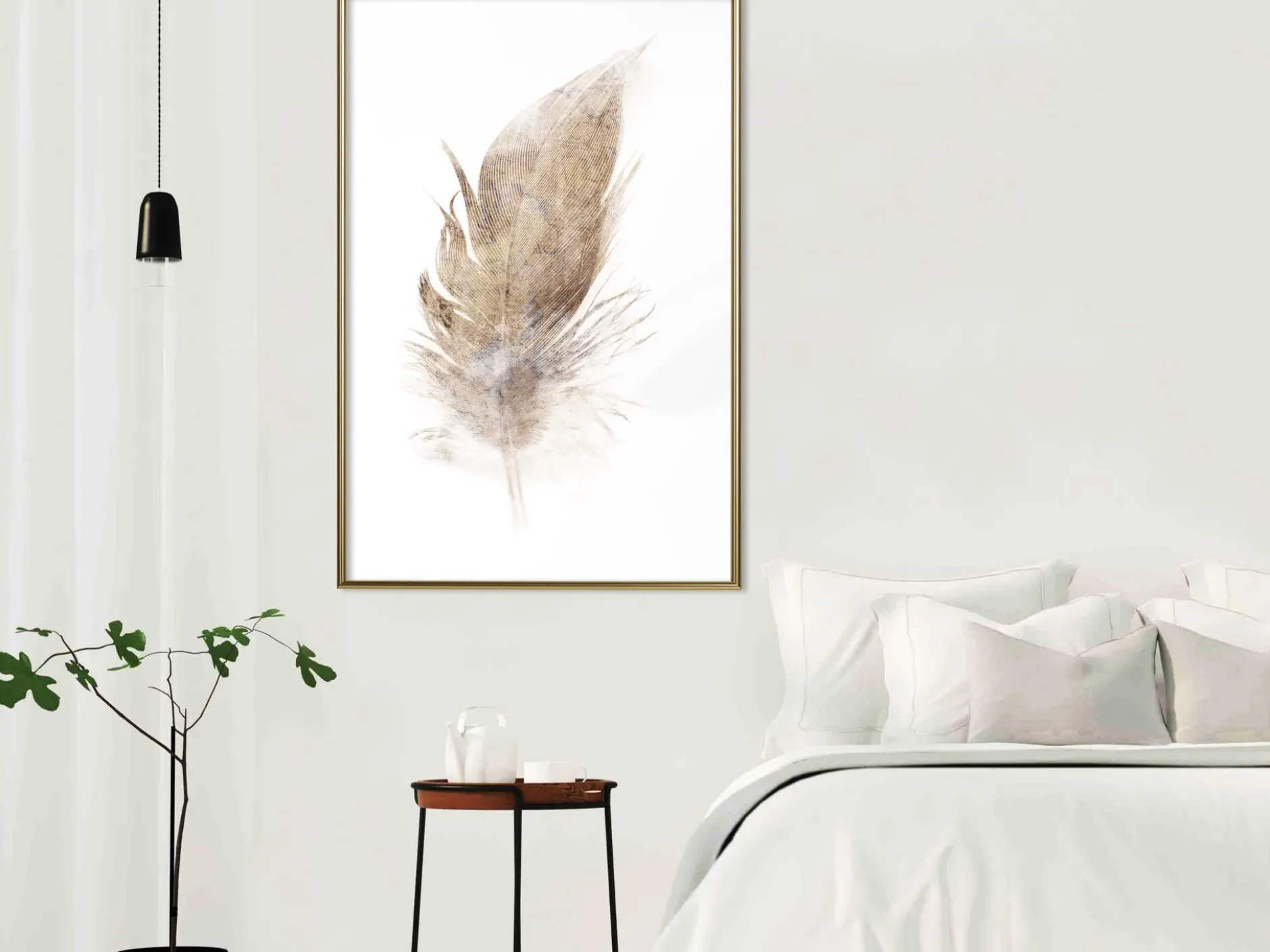 Poster 'Lost Feather (Beige)'