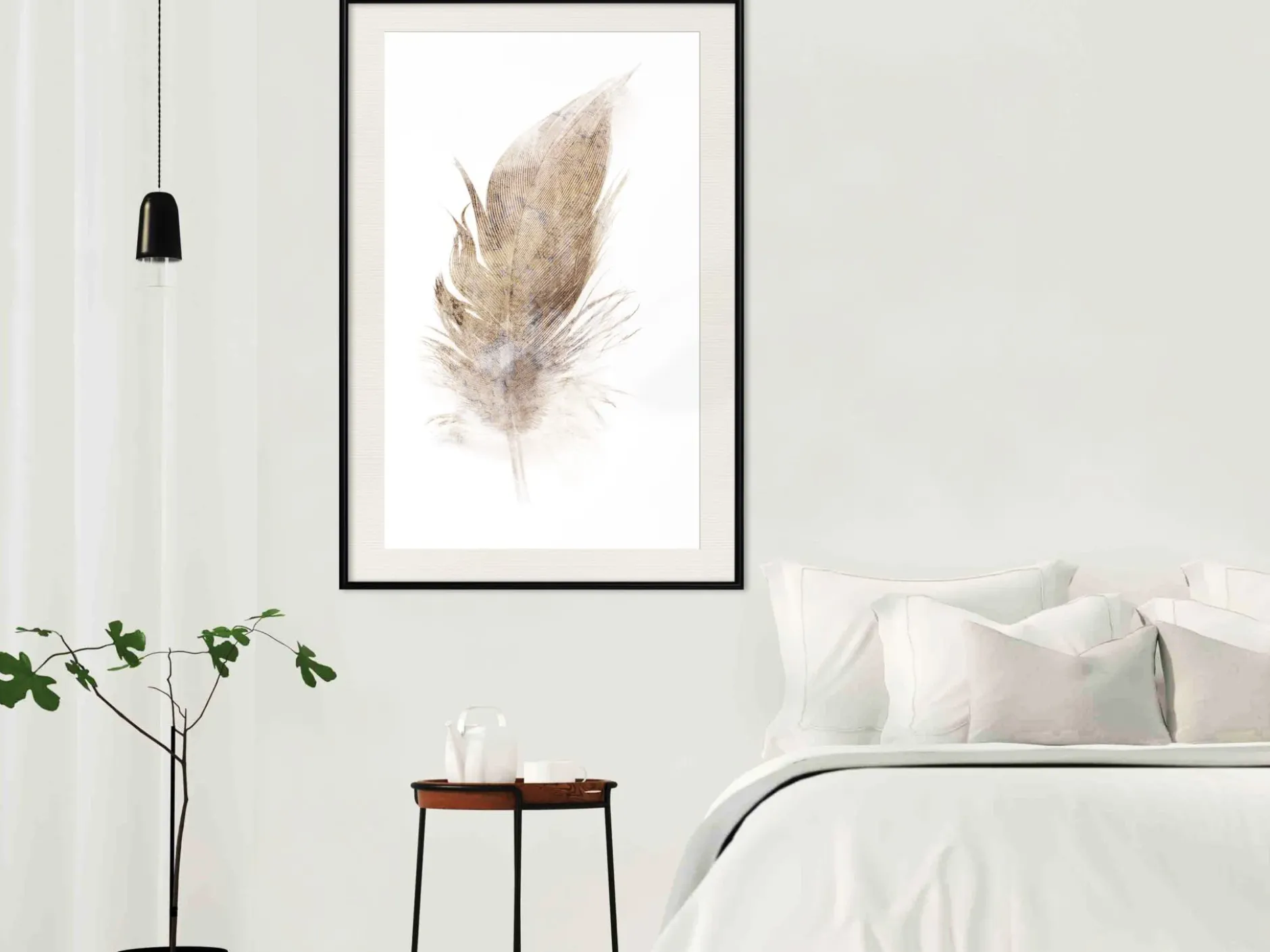 Poster 'Lost Feather (Beige)'