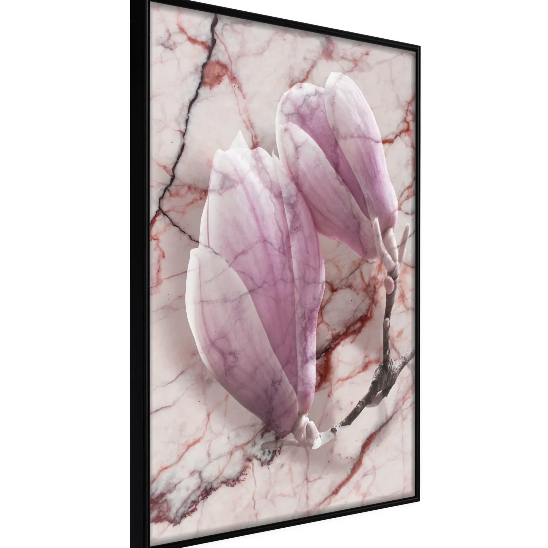 Poster 'Magnolia on Marble Background'