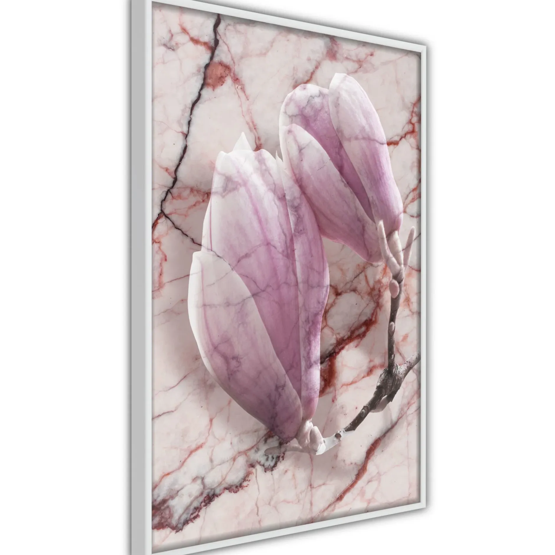 Poster 'Magnolia on Marble Background'