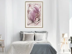 Poster 'Magnolia on Marble Background'