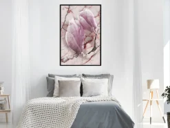 Poster 'Magnolia on Marble Background'