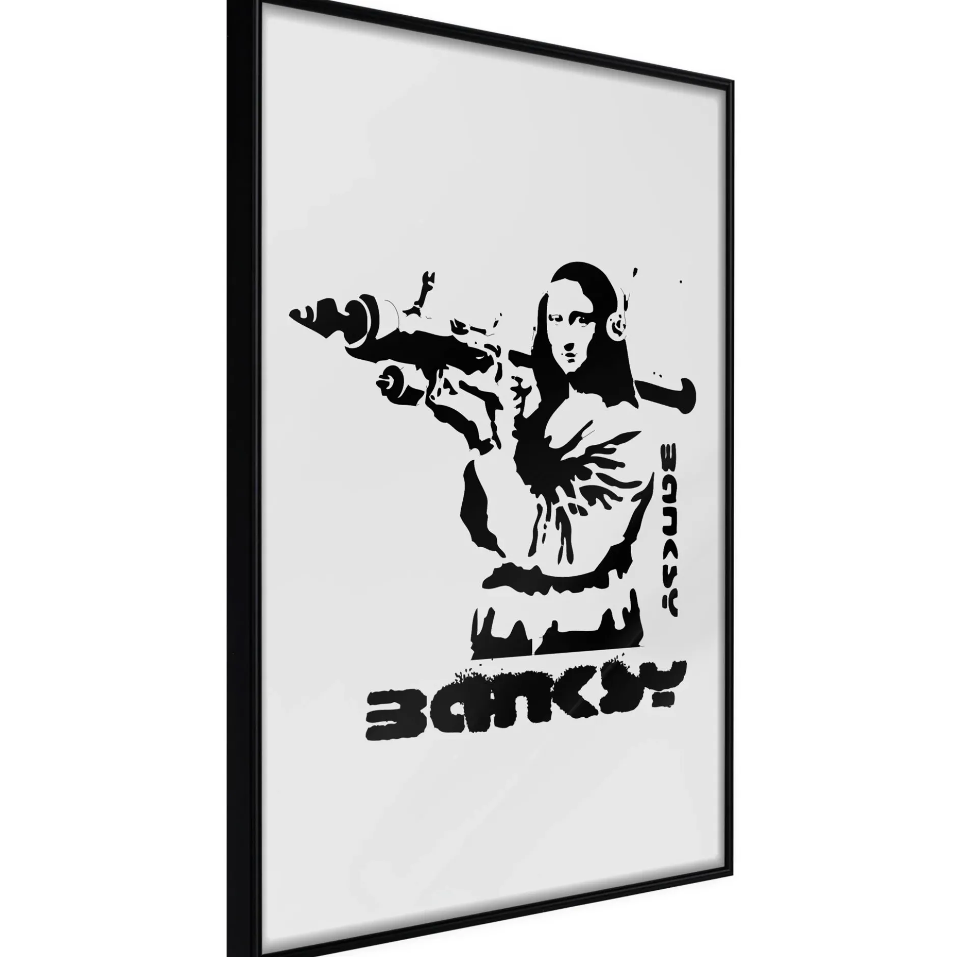 Poster 'Mona Lisa with a Bazooka'