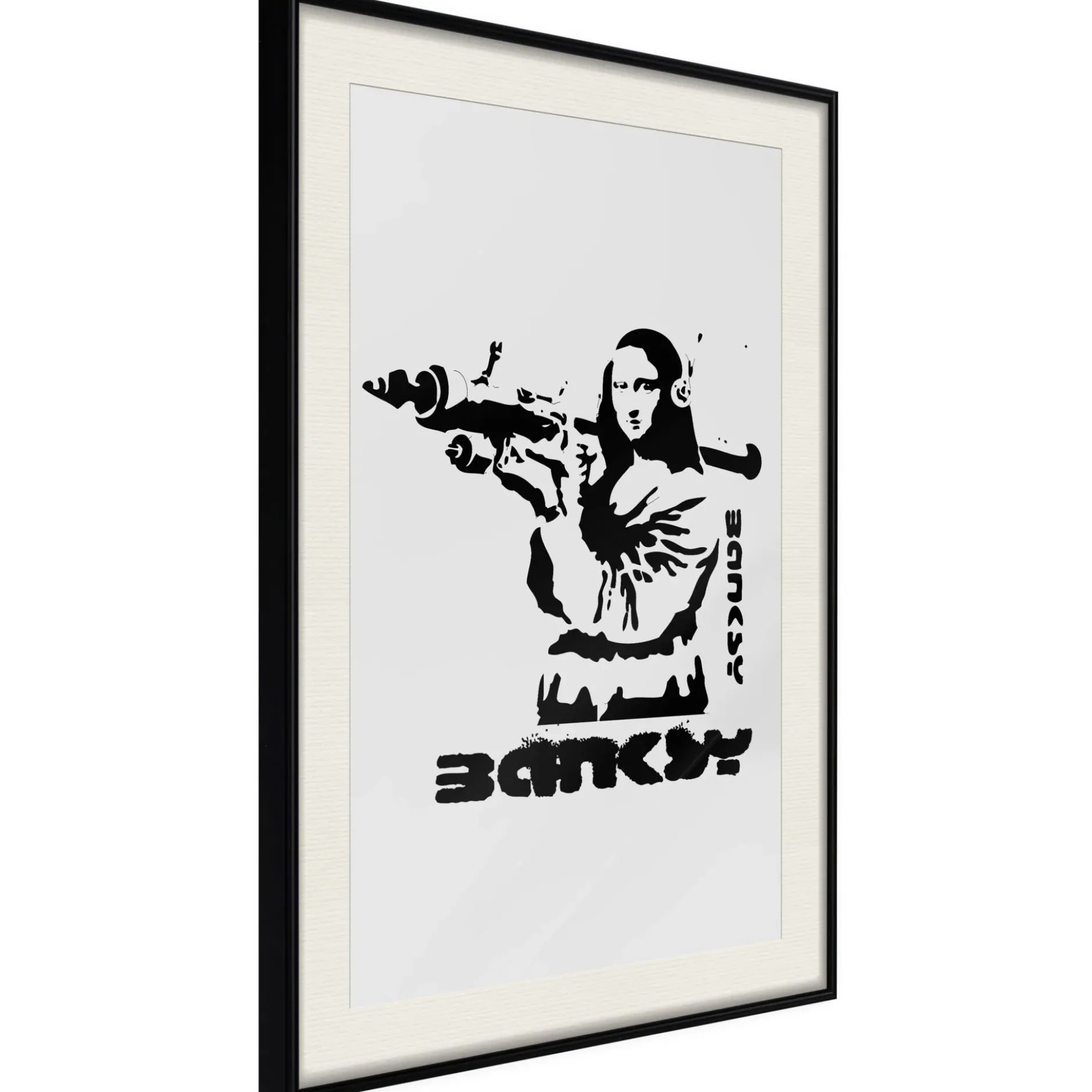 Poster 'Mona Lisa with a Bazooka'