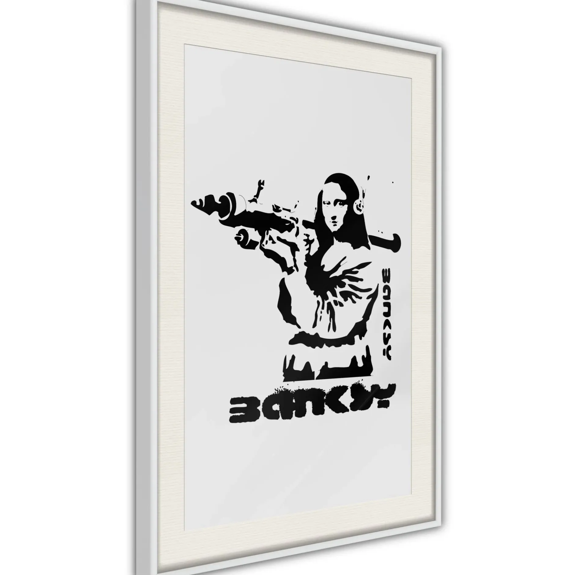 Poster 'Mona Lisa with a Bazooka'