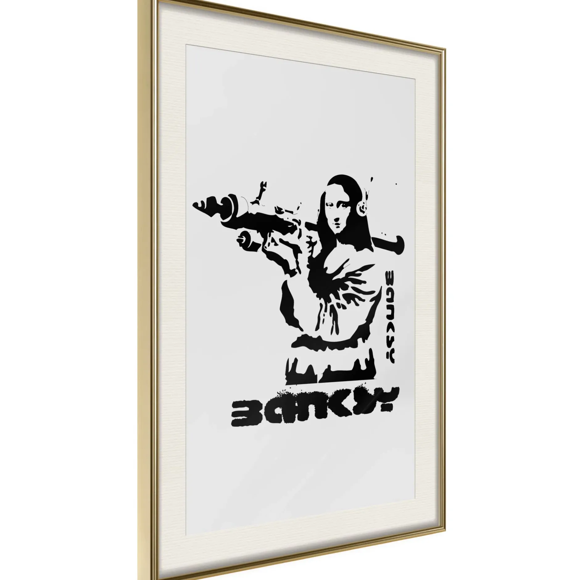 Poster 'Mona Lisa with a Bazooka'