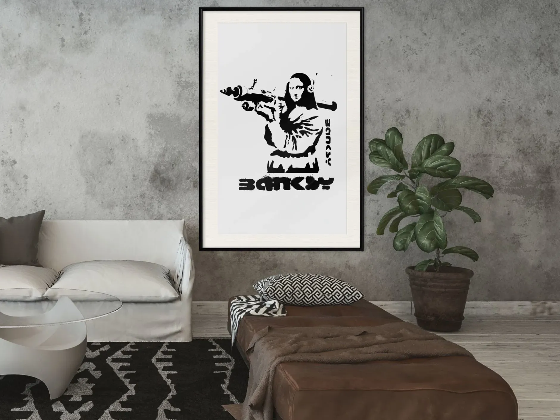 Poster 'Mona Lisa with a Bazooka'