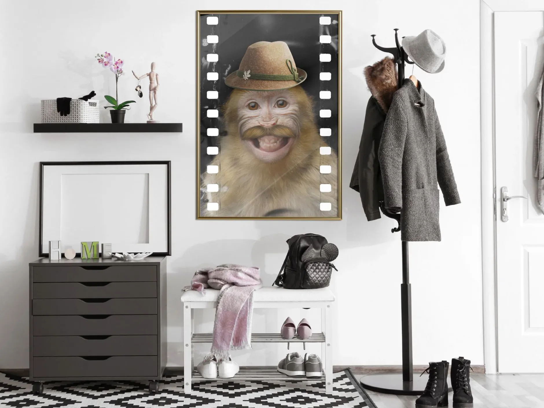 Poster 'Monkey In Hat'