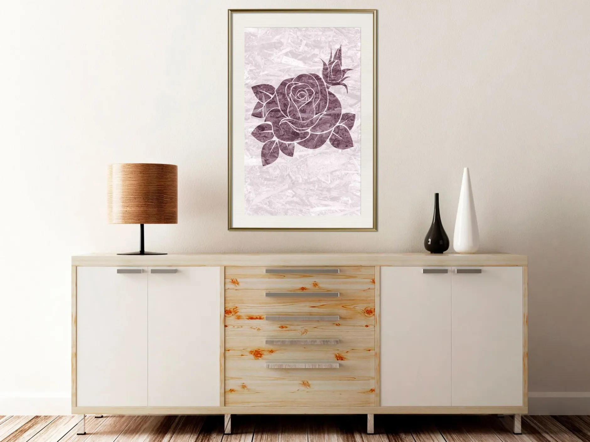 Poster 'Monochromatic Rosae'