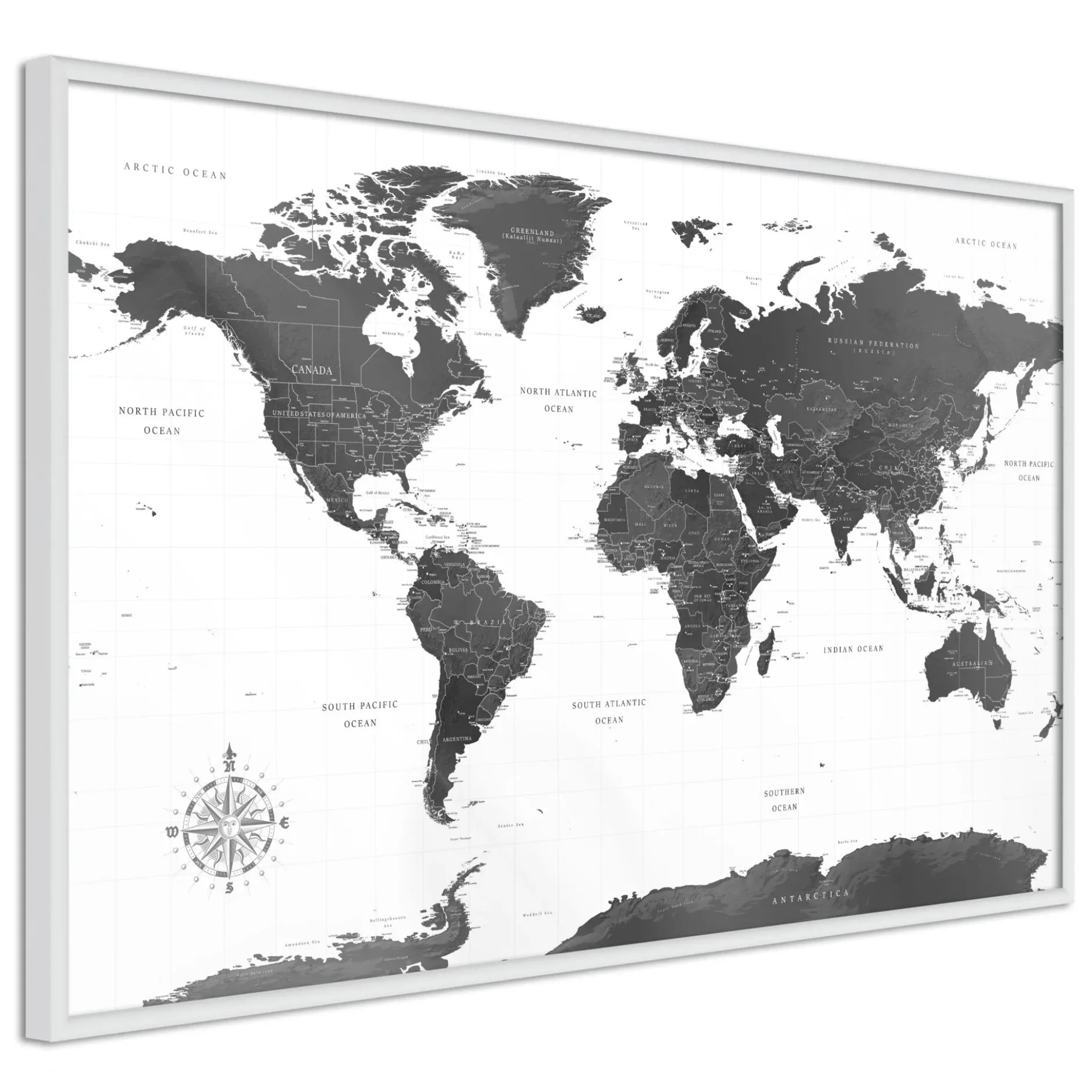 Poster 'Monochrome Map'