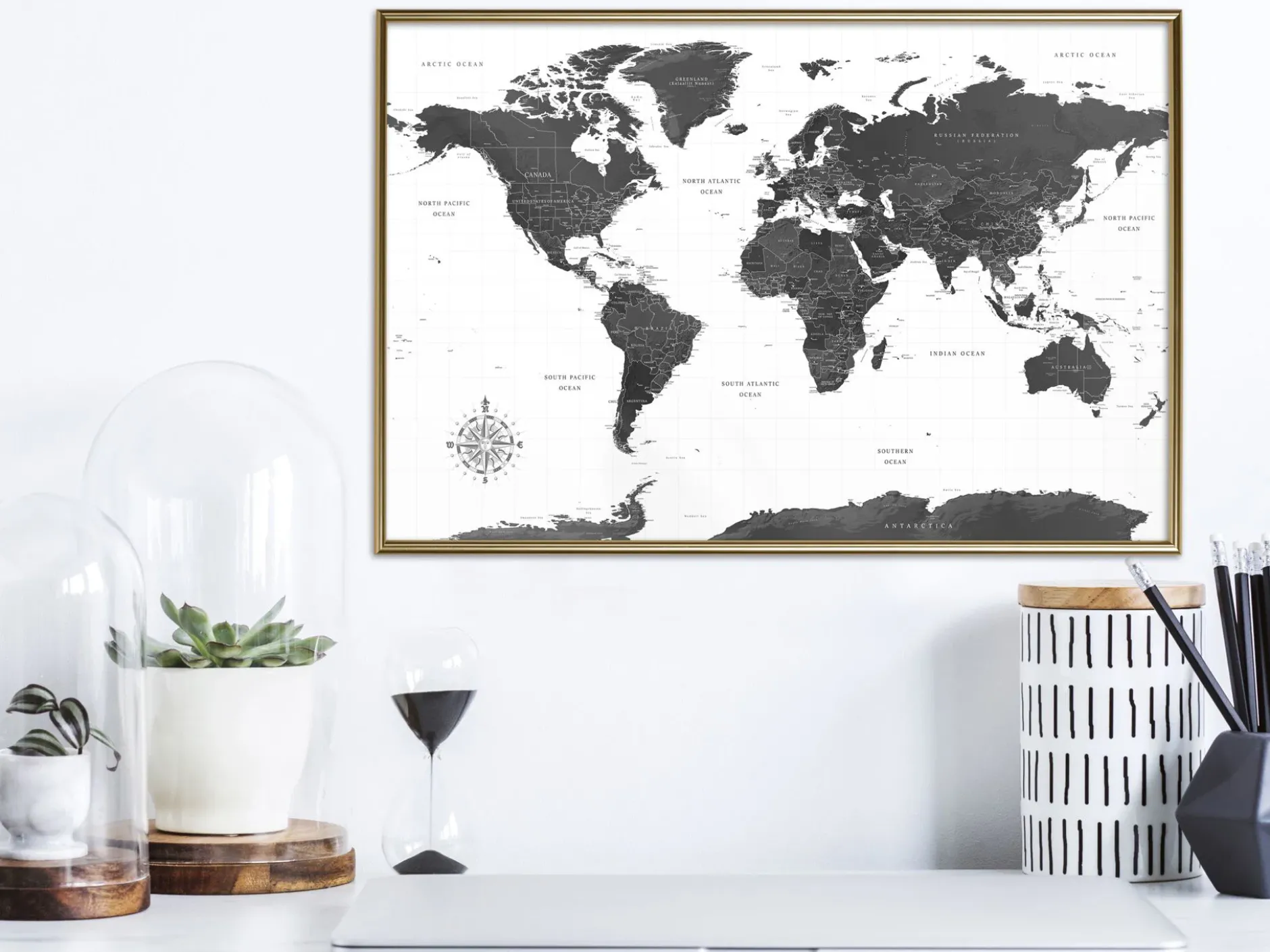 Poster 'Monochrome Map'