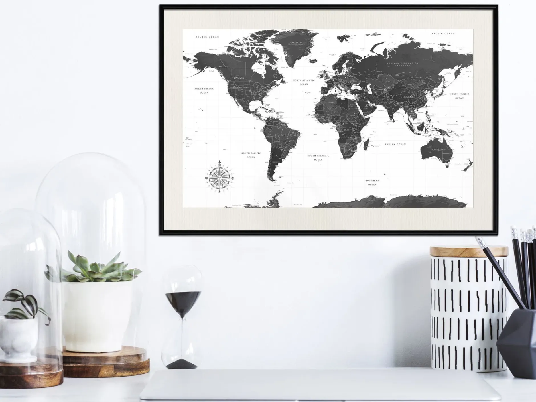 Poster 'Monochrome Map'