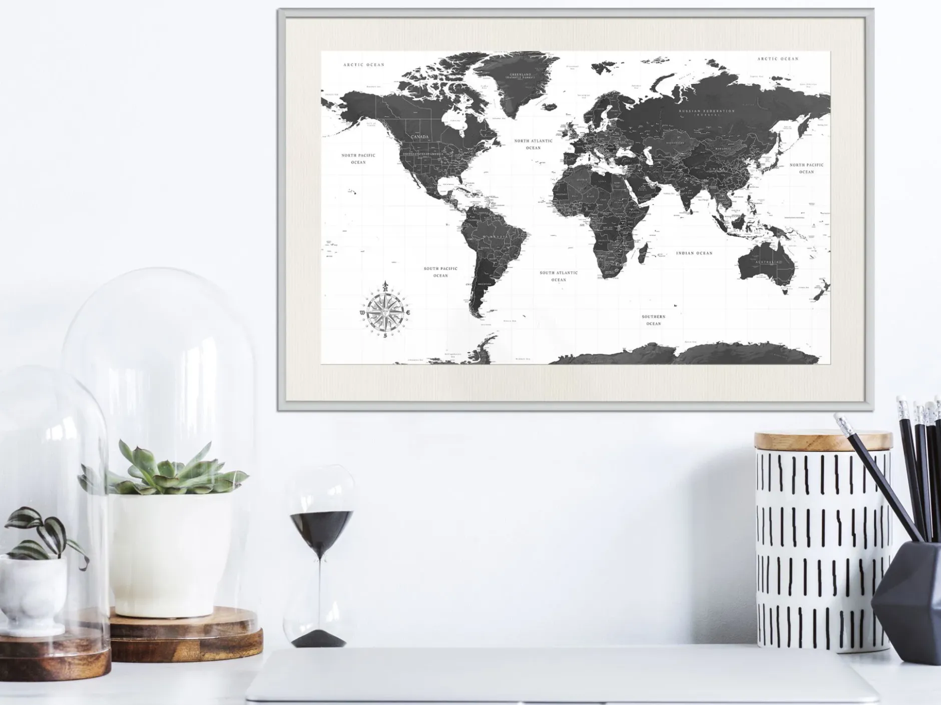 Poster 'Monochrome Map'