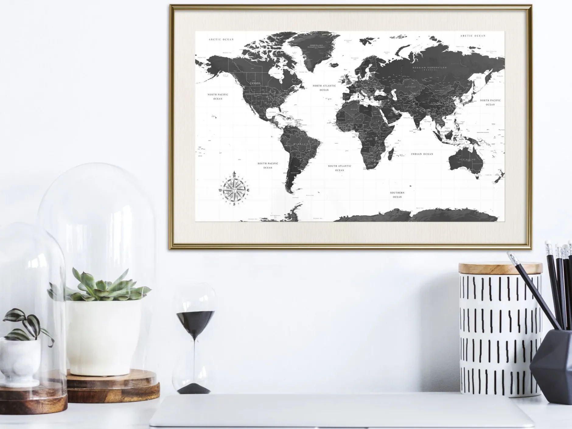 Poster 'Monochrome Map'