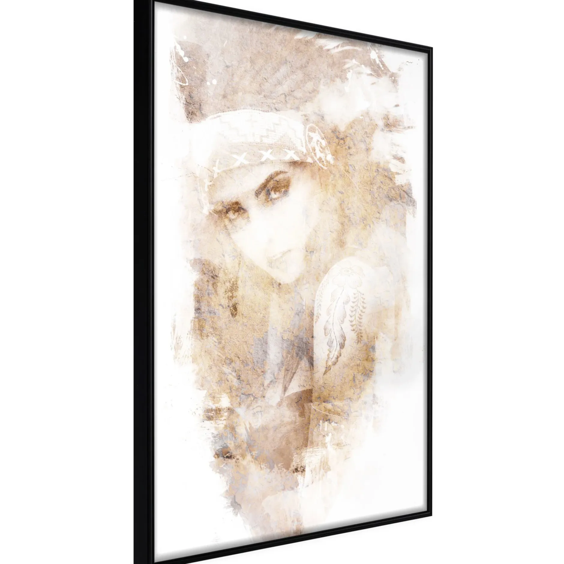 Poster 'Mysterious Look (Beige)'