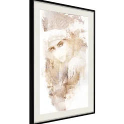 Poster 'Mysterious Look (Beige)'