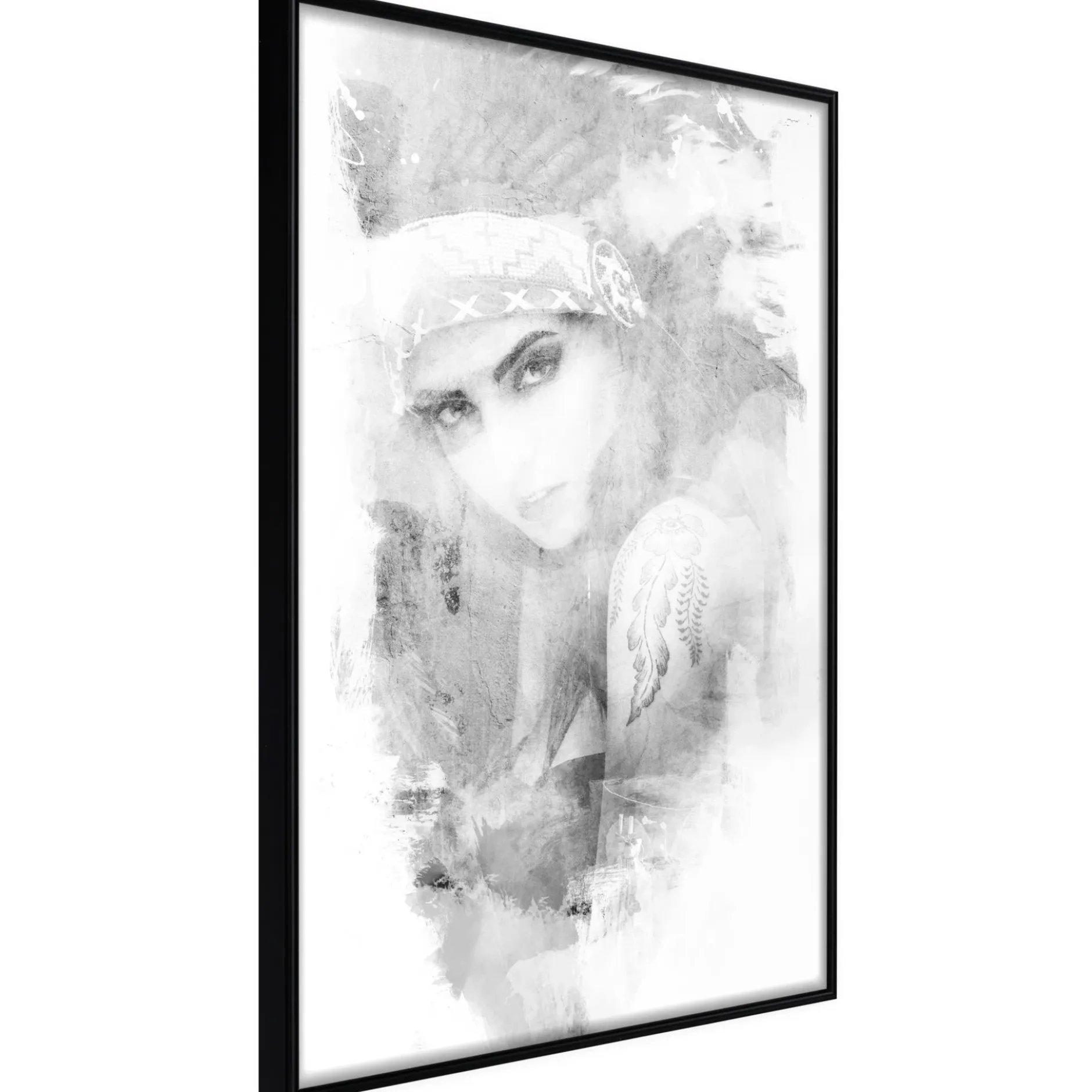 Poster 'Mysterious Look (Grey)'