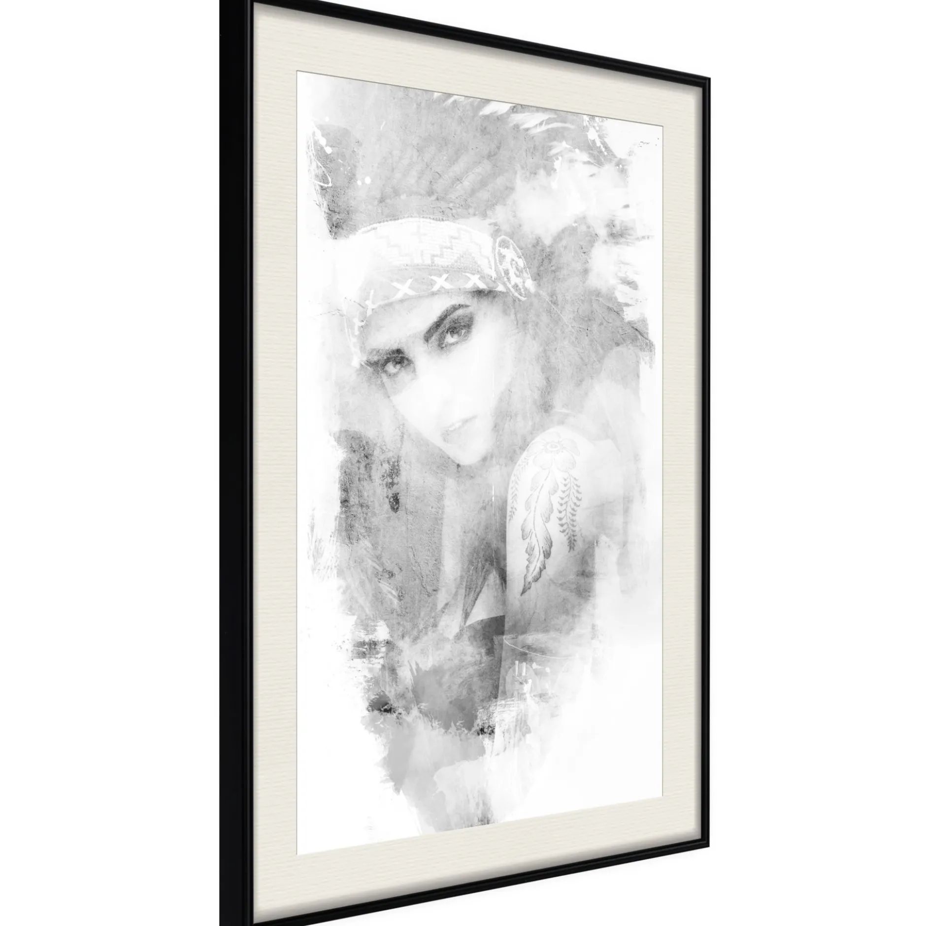 Poster 'Mysterious Look (Grey)'