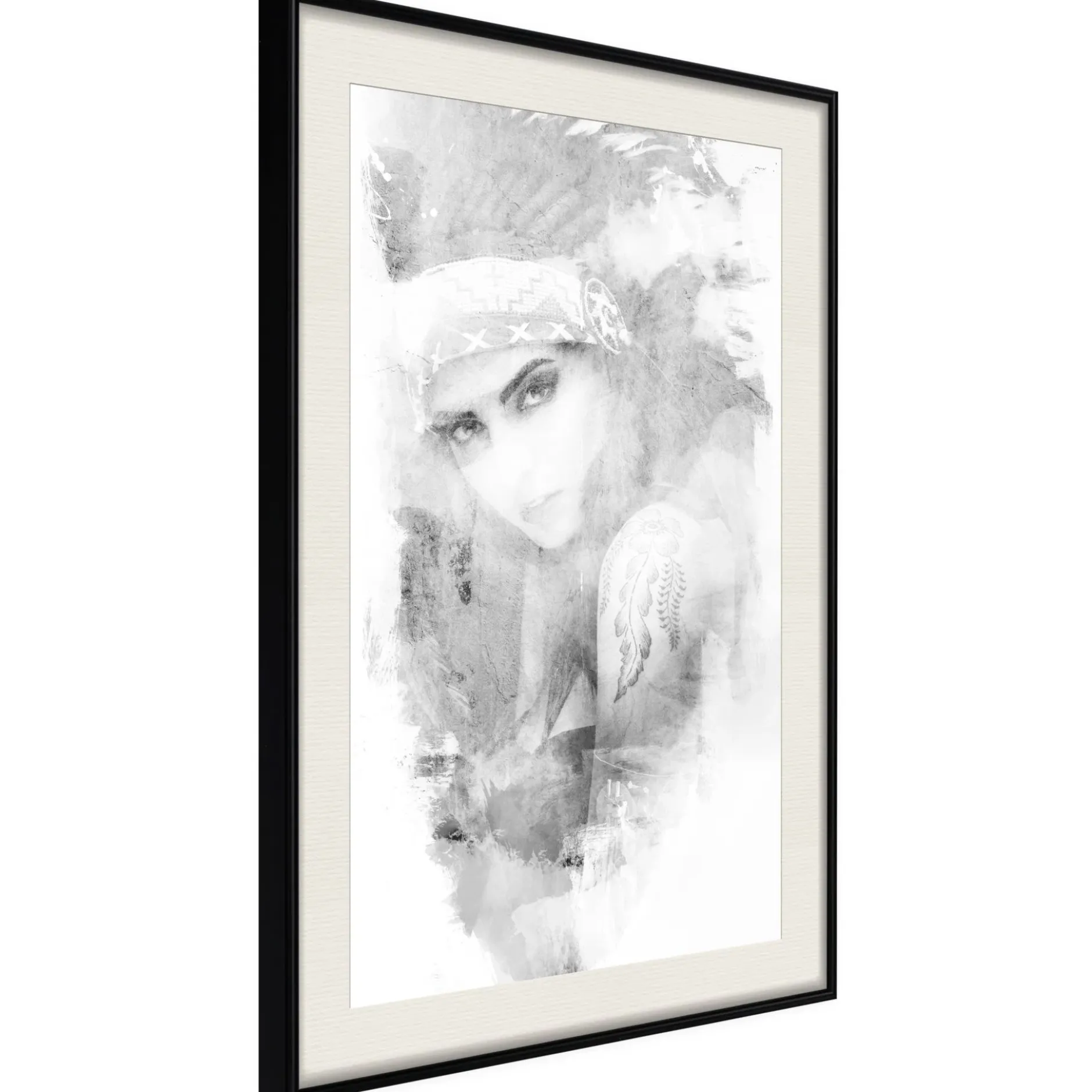 Poster 'Mysterious Look (Grey)'