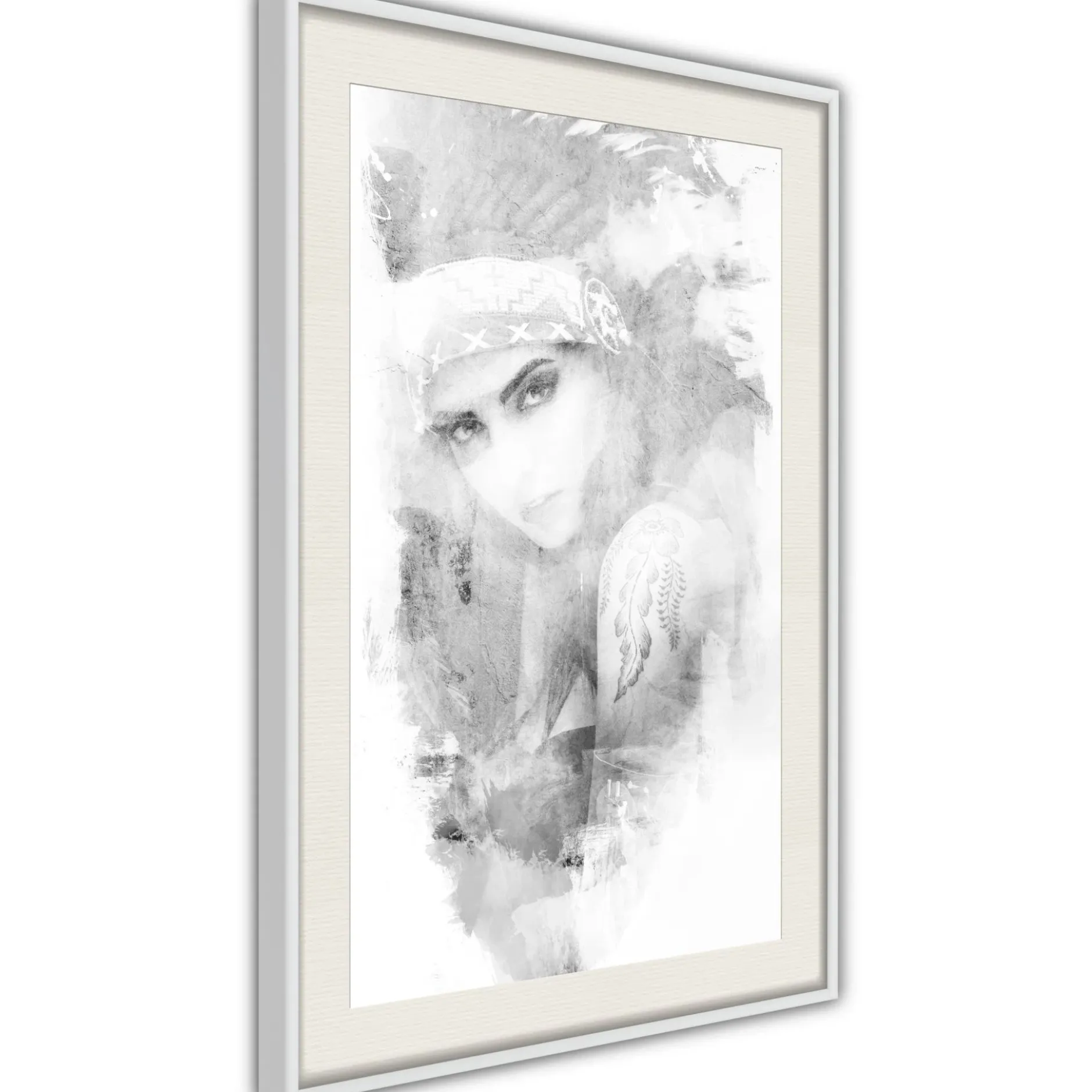 Poster 'Mysterious Look (Grey)'