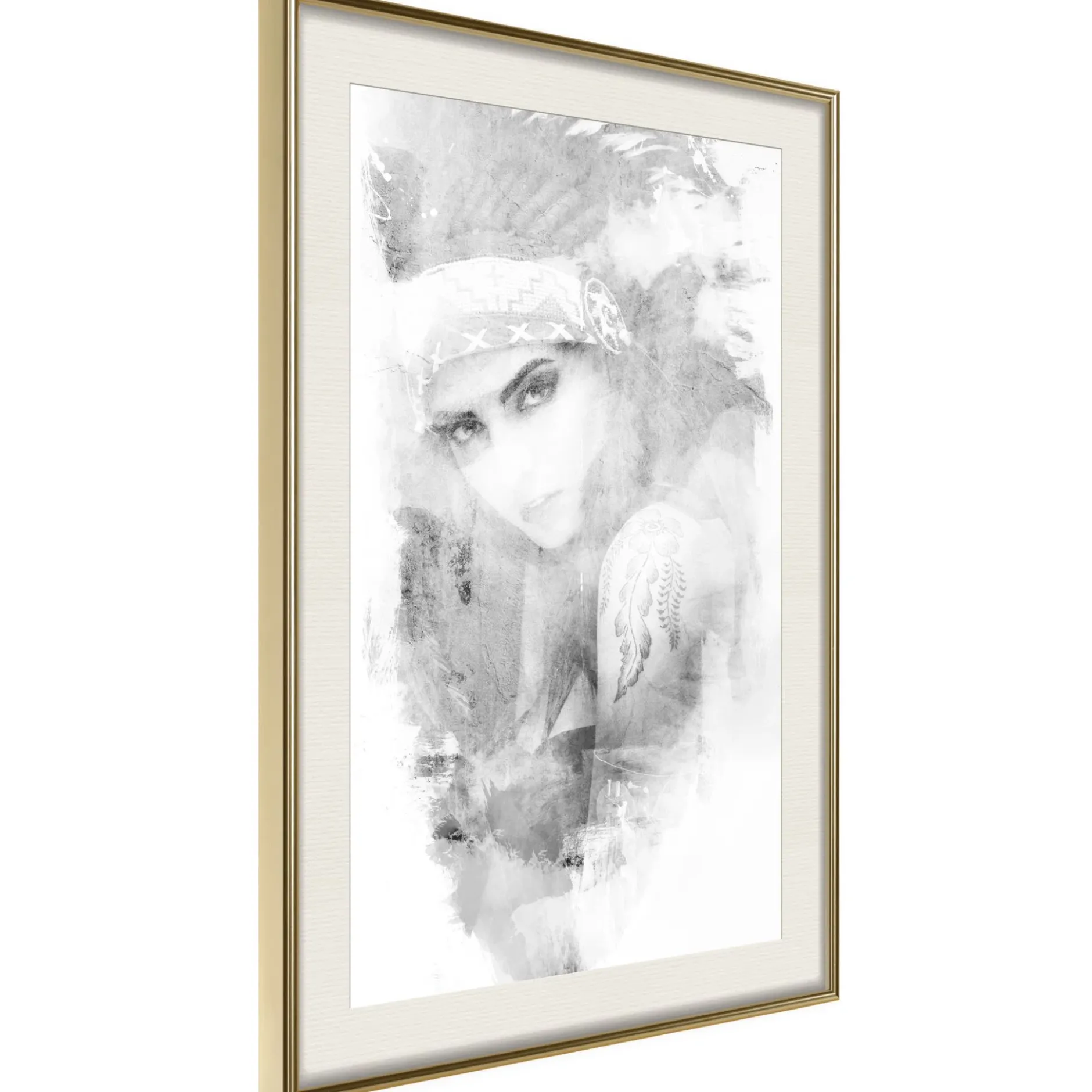 Poster 'Mysterious Look (Grey)'