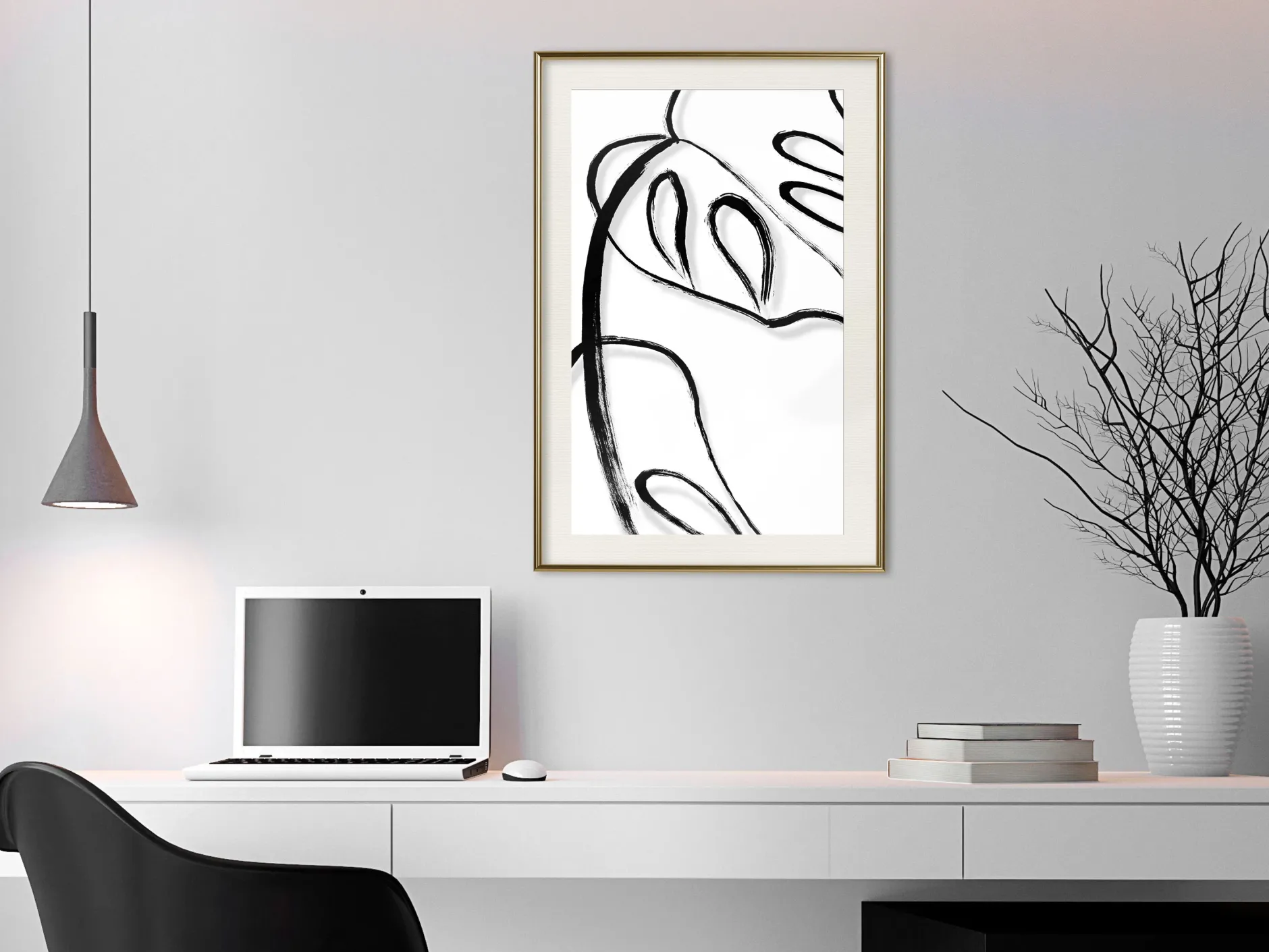 Poster 'Painted Monstera Leaf'