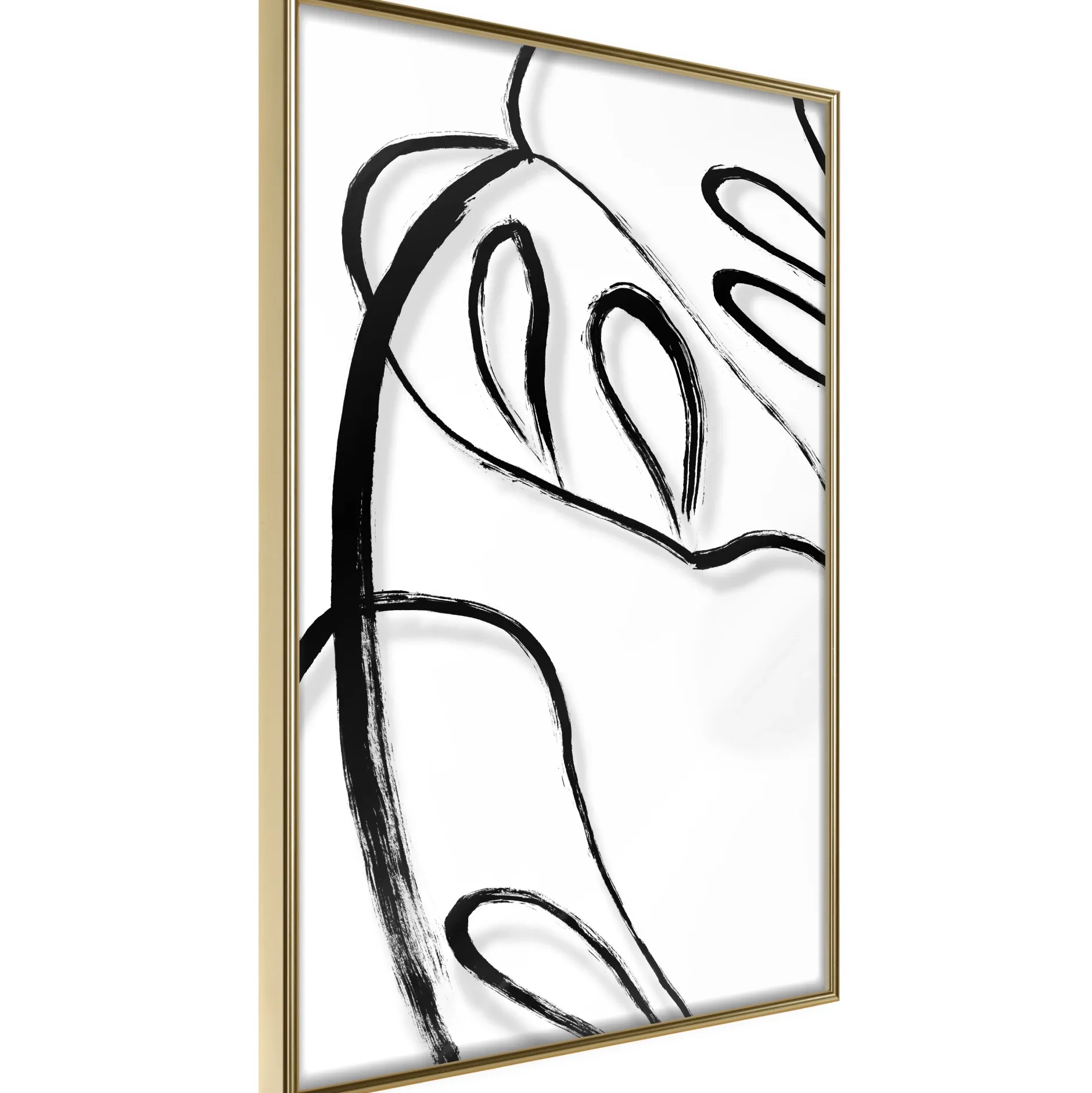 Poster 'Painted Monstera Leaf'