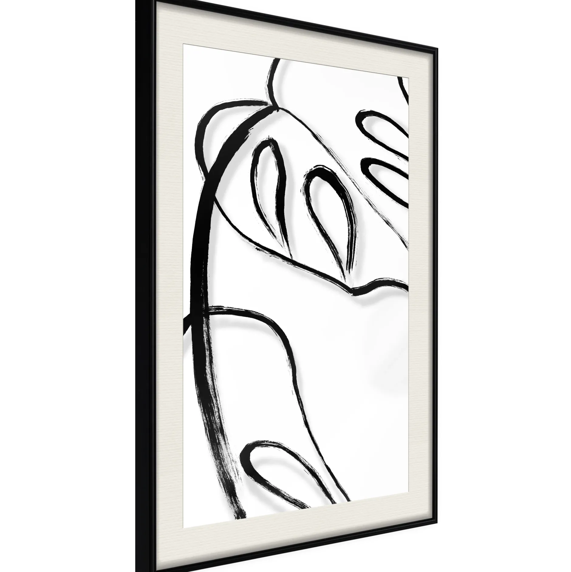 Poster 'Painted Monstera Leaf'