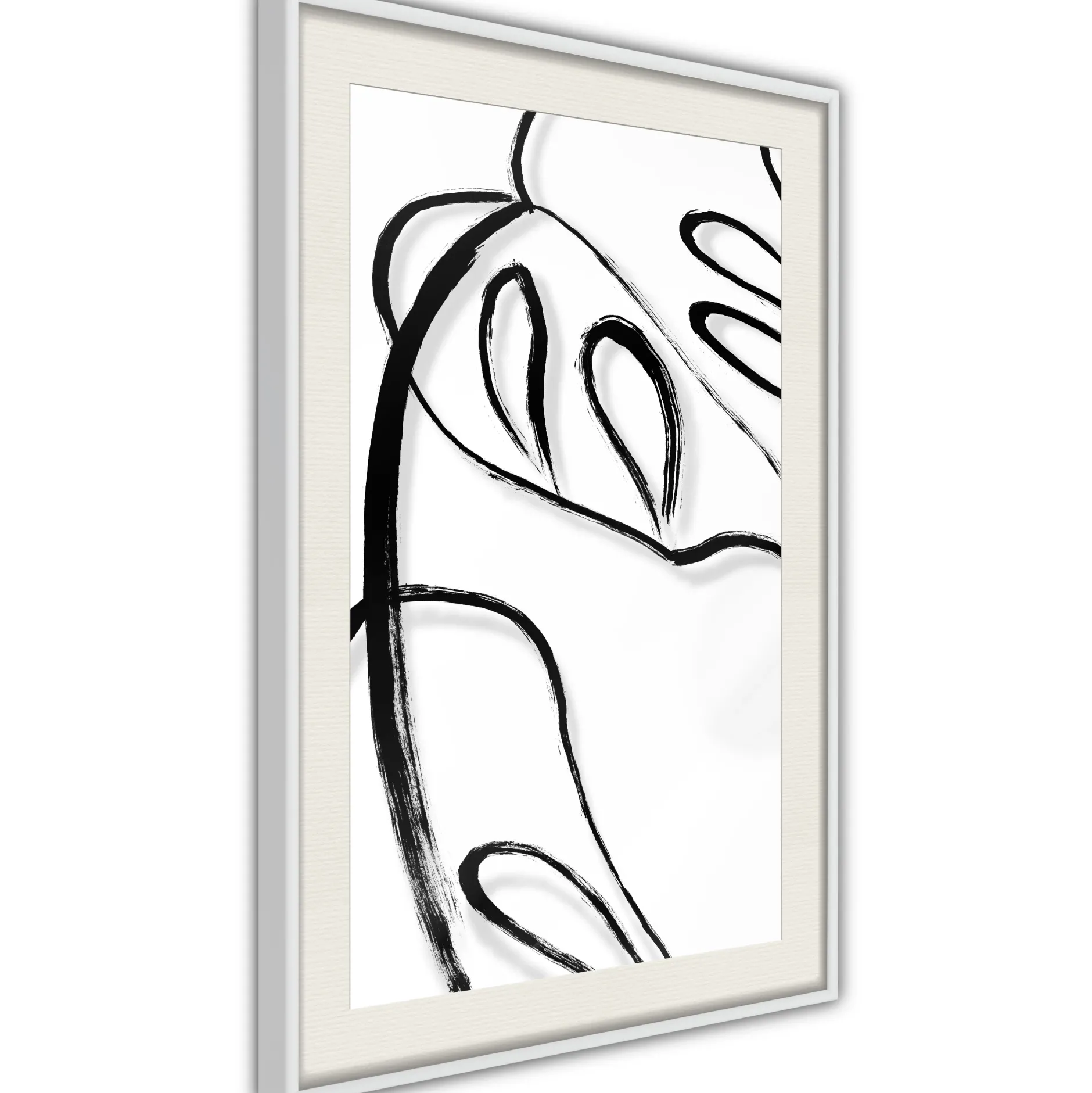 Poster 'Painted Monstera Leaf'