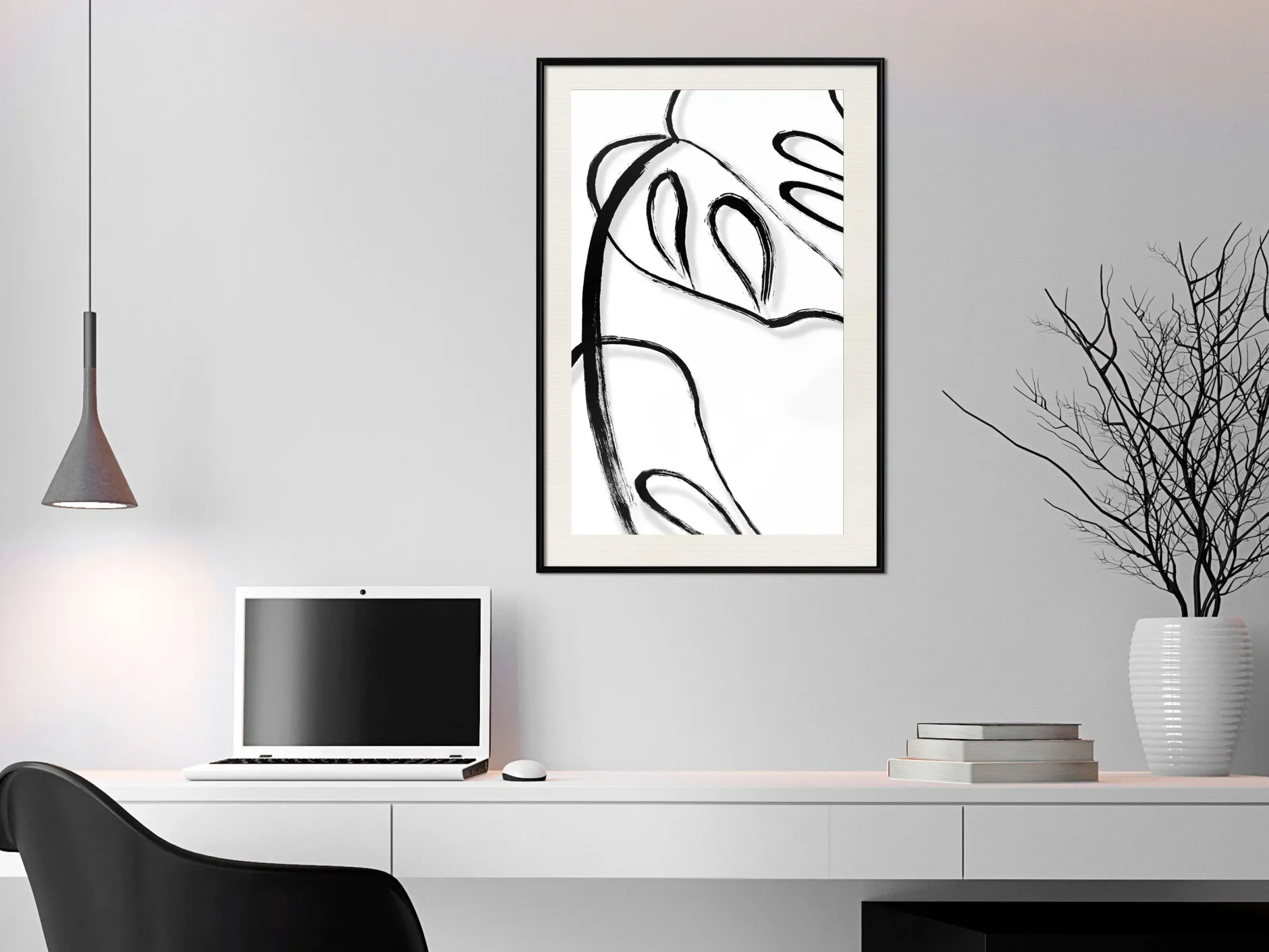 Poster 'Painted Monstera Leaf'