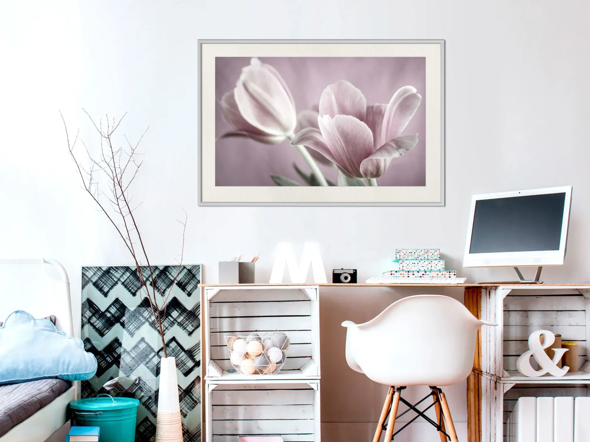Poster 'Pastel Tulips I'