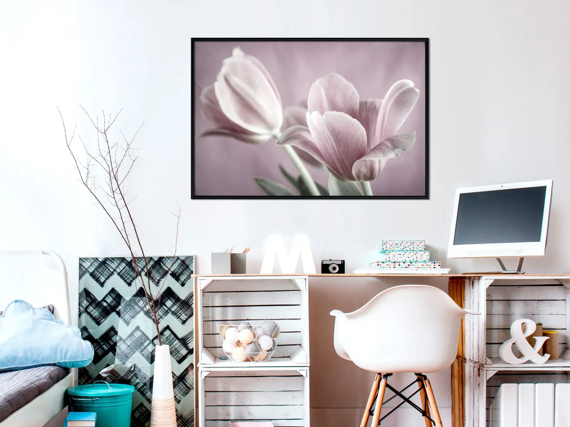 Poster 'Pastel Tulips I'