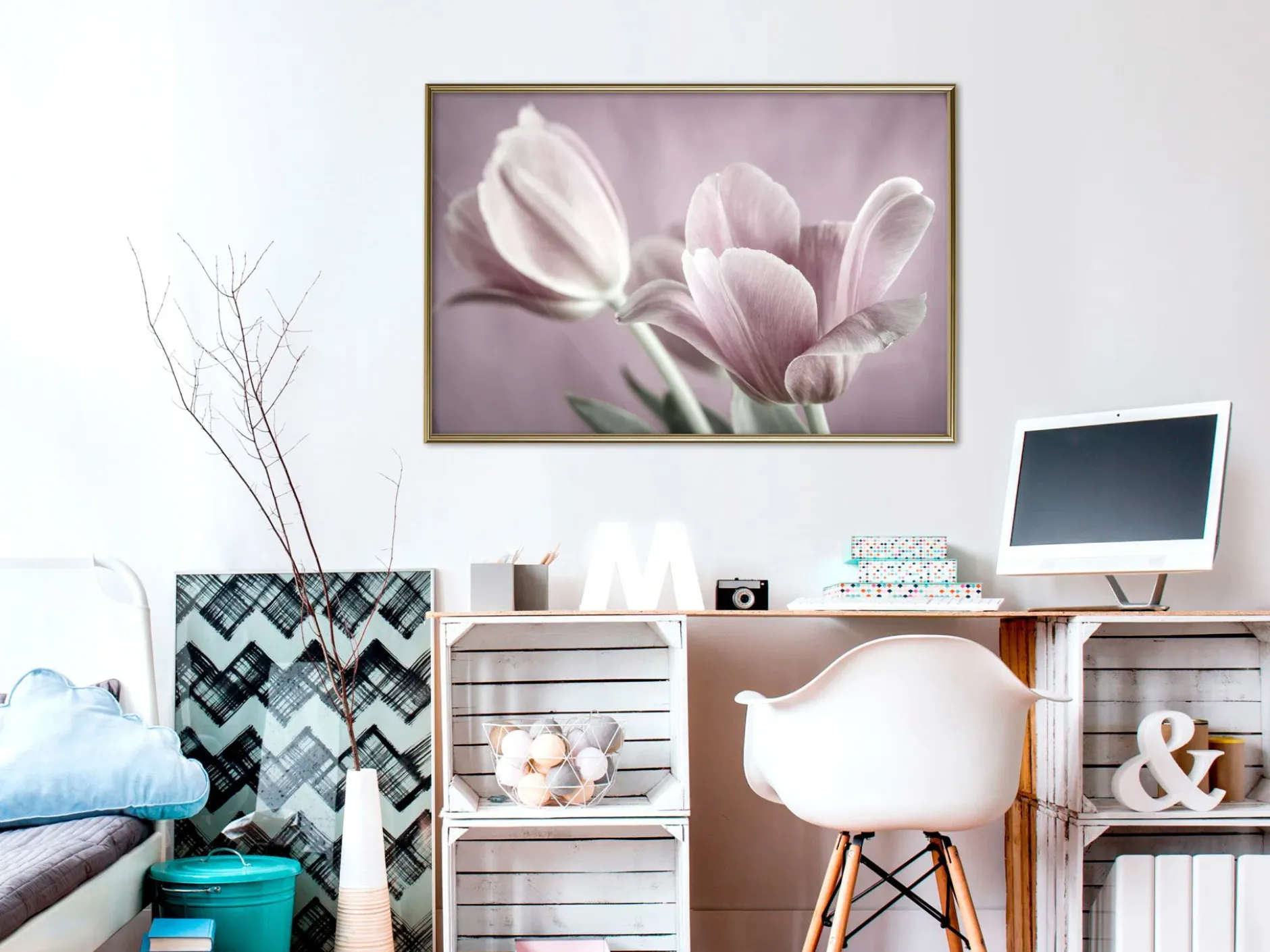 Poster 'Pastel Tulips I'